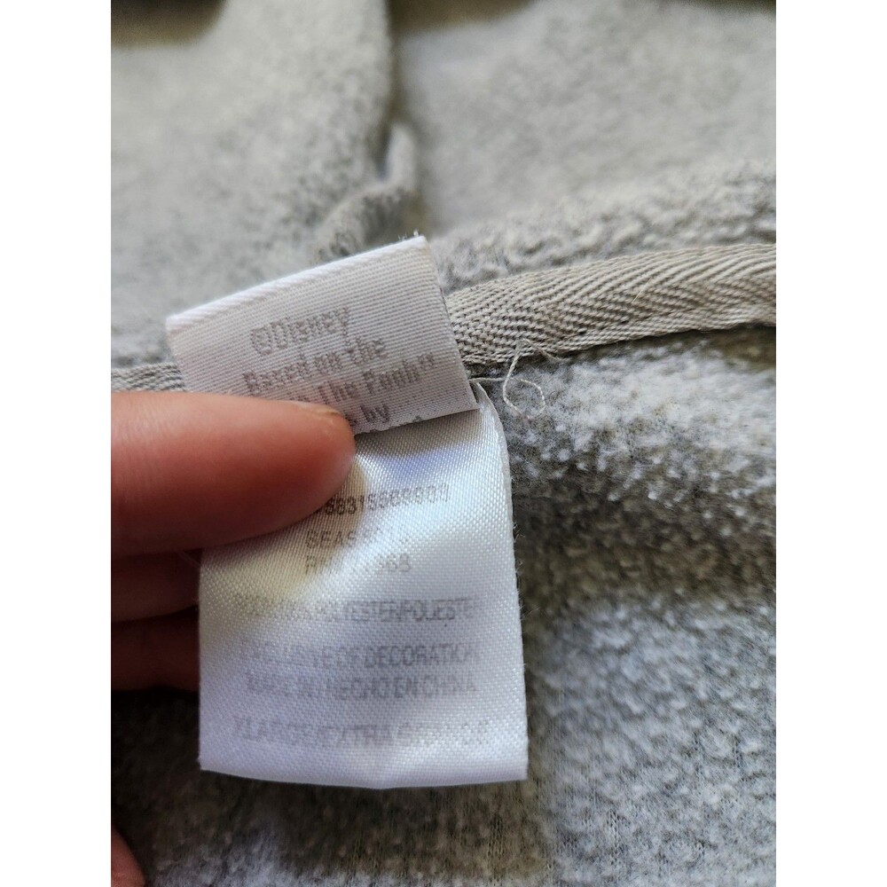 VTG Disney Winnie the Pooh Hoodie Womens XL Gray Zip Up Sweatshirt Embroidered - Picture 5 of 9